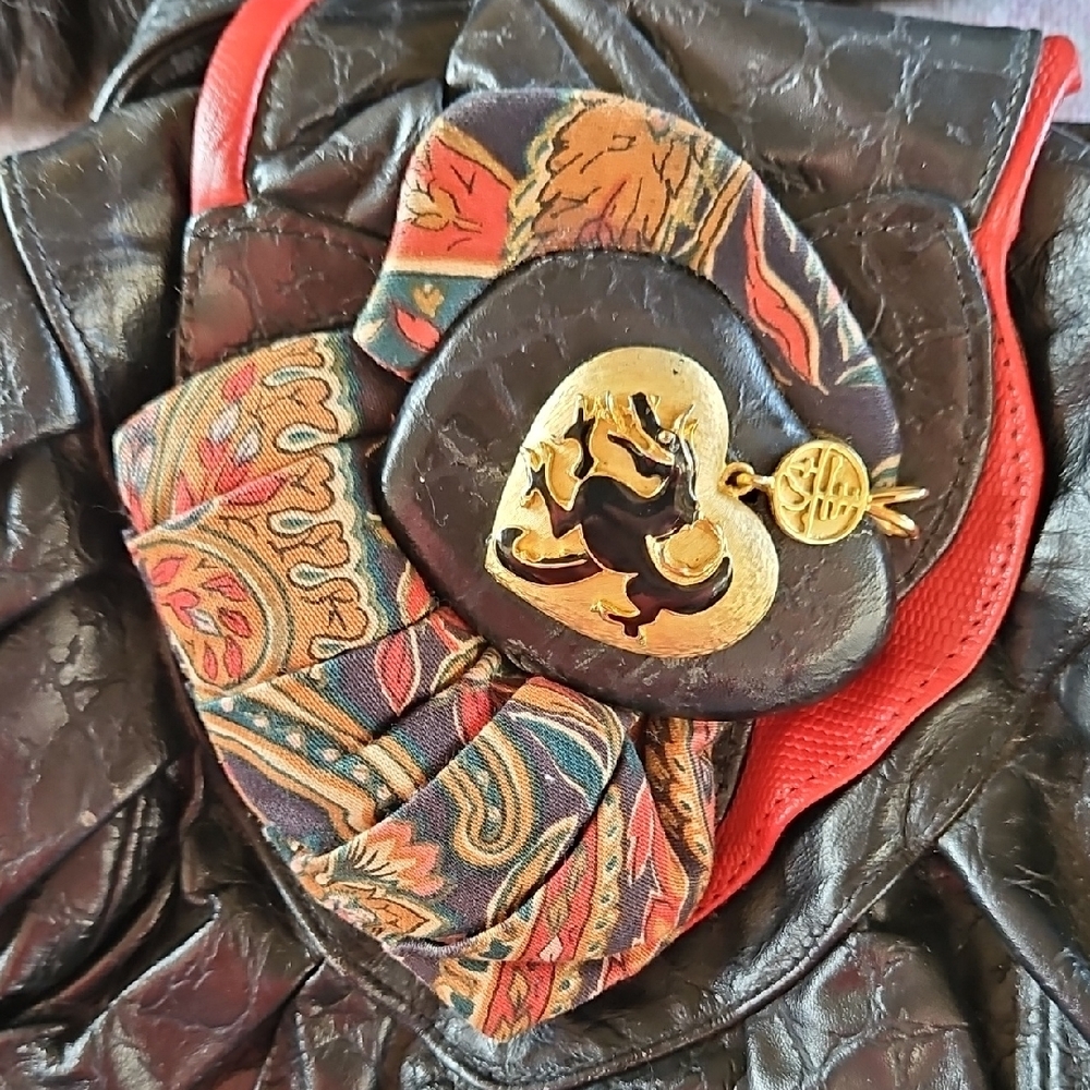 Colini New York 80's Black Leather Puff Women's Bag - Picture 2 of 14